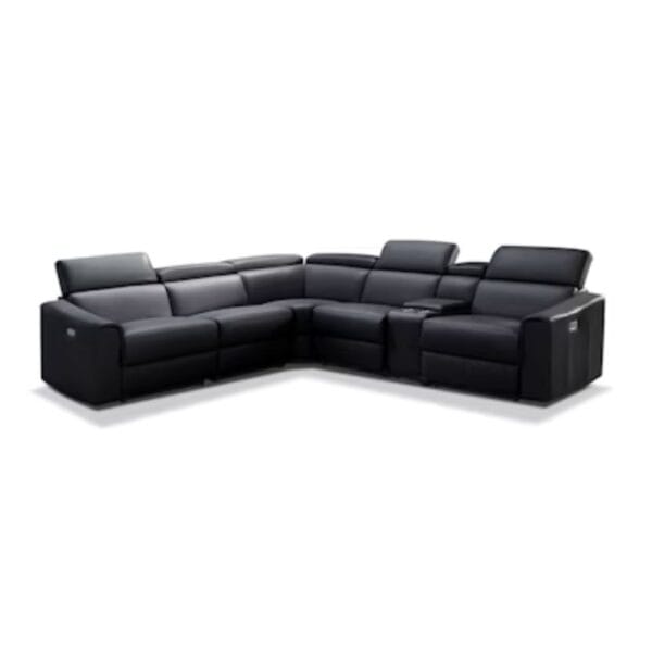 Black Electric Leather Recliner Lounge